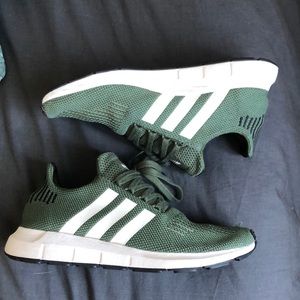 Olive green adidas Swift run